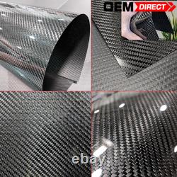 0.5MM 600MM 250MM Gloss Black Carbon Fiber Plate Panel Sheet Board Twill Weave