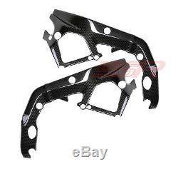 09 10 11 12 13 14 BMW S1000RR HP4 Frame Protector Covers in Twill Carbon Fiber