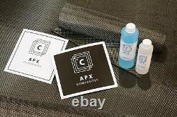 1 YARD 50 x 36 Carbon Fiber Fast Epoxy UV RESIN KIT 24 oz 2x2 Twill