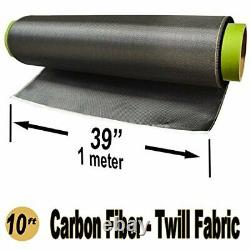 10 Ft -CARBON FIBER FABRIC-TWILL WEAVE-3K/220g x 1 meter