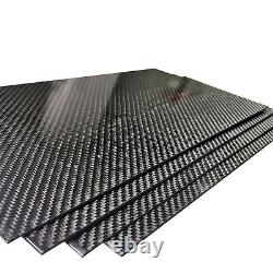 100% Carbon Fiber Plate Panel Sheet 300x400mm Thick 1mm-6mm Twill Weave RC Parts