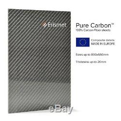100% Pure Carbon Fiber Sheet Plate Made in Europe 3K Twill 1-6mm A5, A4, A3
