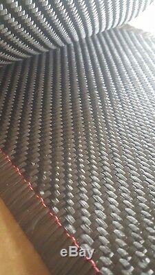 100 ft! 24 Carbon Fiber Fabric 2x2 Twill Weave, 12K, 19.7 oz sq yd