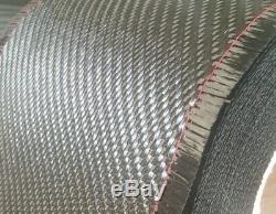 100 ft! 8 Carbon Fiber Fabric 2x2 Twill Weave, 12K, 19.7 oz sq yd