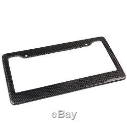 1pcs High Quality Black A-3K Twill Real Carbon Fiber License Plate Frame for Car