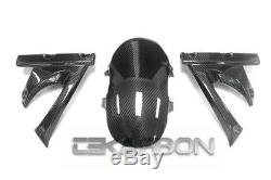 2006 2010 Buell XB12 Carbon Fiber Front Fender Mud Guard Cover 3pc 2x2 twill