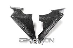 2007 2008 Yamaha YZF R1 Carbon Fiber Air Intake Covers 2x2 twill weave