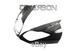 2009 2012 Kawasaki ZX6R Carbon Fiber Front Fairing Headlight Cover 2x2 Twill