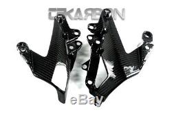 2009 2012 Kawasaki ZX6R Carbon Fiber Side Fairing Panels 2x2 twill weaves
