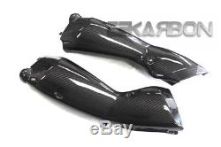 2009 2014 Yamaha YZF R1 Carbon Fiber Air Intake Cooler Cover 2x2 twill weave