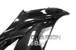 2013 2016 Kawasaki ZX6R Carbon Fiber Large Side Fairings 2x2 twill weaves