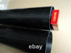 2pcs 50cm 3K Carbon Fiber Round Tube 40X36mm 47X45mm 50X48mm 50X46mm 77X73mm
