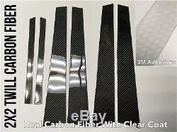 2x2 Twill Carbon Fiber Pillar Panels Covers For 08-14 W204 C300 C350 C250 C63