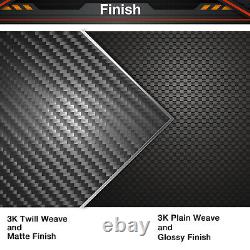 330X600 100% 3K Carbon Fiber Sheet Laminate Plate Panel 2.0MM 2.5MM Thickness