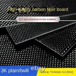 3K Carbon Fiber Sheet Panel Board Plate 400x250 0.2 1.0 2.0 3.0 4.0 5.0 6.020.0