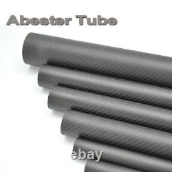 3K Carbon Fiber Tube 60mm OD x 56mm ID x 1000mm Matt Twill Roll Wrapped 60x56