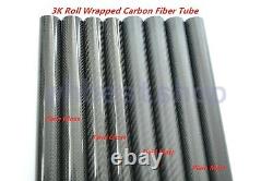 3K Carbon Fiber Tube 64x60 80x76 94x90 100x96 104x100 114x110 Length500mm