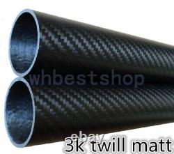 3K Carbon Fiber Tube/Pipe 32 33 34 35 36 38 40 42 44 45 48 50 55 60 64mm x 500mm