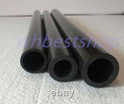3k Carbon Fiber Tube 35 38 40 42 44 46 50 60mm x L500mm Roll Wrapped Shaft/Pipe