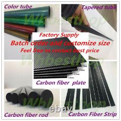 3k Carbon Fiber Tube 35 38 40 42 44 46 50 60mm x L500mm Roll Wrapped Shaft/Pipe
