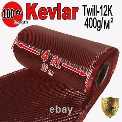 4 in x 100 FT fabric made with KEVLAR-CARBON FIBER Fabric Twill -3K/200g/m2