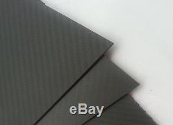 400mmX500mm 100% Carbon Fiber Plate Panel Sheet 3K Plain Twill Weave Glossy Matt