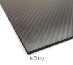 500x400x3mm Carbon Fiber Sheet Panel 3k Twill Weave Matt Finish Flawless Large