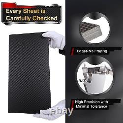 500x600x2mm 3k Carbon Fiber Sheet Panel Plain Weave Glossy Finish