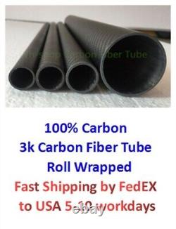 50MM Tubing 3K Carbon Fiber Pipe 50x44 50x46 50x47 50x48 Roll Wrapped Shaft 1M