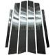 6pc 2x2 Twill Real Carbon Fiber Pillar Panel Covers Fits 15-21 Impreza Wrx Sti