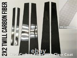6PC Twill Real Carbon Fiber Window Pillar Panels Panel Covers Fits 10-15 E84 X1