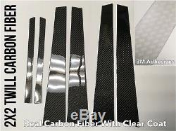 6pcs 2X2 Twill Real Carbon Fiber Pillar Panels For 12-18 GS450H GS350 GSF URL10