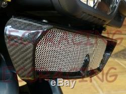 BMW K1300R TWILL Carbon Fiber Oil cooler cover with Mounting Brackets