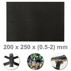 Black Matte Carbon Fiber Plate Panel Sheet Board Mat Vehicle Accessory 0.5-5mm