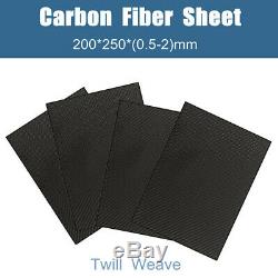 Black Matte Carbon Fiber Plate Panel Sheet Board Mat Vehicle Accessory 0.5-5mm