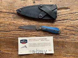 Buck Knife Thorn Damascus Blue Twill Carbon Fiber 2015 Limited Edition 111/250