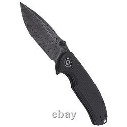 CIVIVI Knife Pintail Twill Carbon Fiber / Black G10, Black Damascus (C2020DS-1)