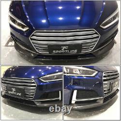 Carbon Fiber Front Bumper Lip Chin Spoiler Fit for Audi A5 B9 Sline S5 2017-2019
