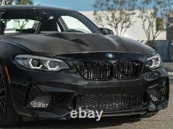 Carbon Fiber Front Bumper Lip Lower Canard Trim Fit 2016-2018 For BMW M2 F87