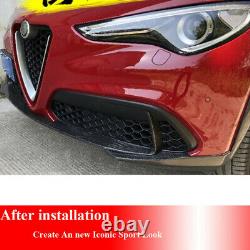 Carbon Fiber Front Bumper Lip Spoiler Splitter Fit For Alfa Romeo Stelvio 17-19