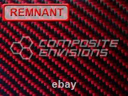 Carbon Fiber Made with Kevlar Red Panel. 185 2x2 twill 12x24 DISCOUNT REMNANT