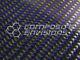 Carbon Fiber Panel Made With Kevlar Blue. 056/1.4mm 2x2 Twill-12x48