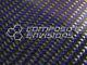 Carbon Fiber Panel Made With Kevlar Blue. 122/3.1mm 2x2 Twill-12x48