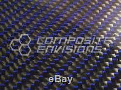 Carbon Fiber Panel Made with Kevlar Blue. 156/4mm 2x2 twill-12x48