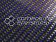 Carbon Fiber Panel Made With Kevlar Blue. 185/4.7mm 2x2 Twill-12x48