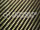 Carbon Fiber Panel Made With Kevlar(yellow). 156/4mm 2x2 Twill-epoxy-12x24