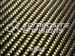 Carbon Fiber Panel Made with Kevlar(YELLOW). 156/4mm 2x2 twill-EPOXY-12x24
