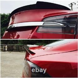 Carbon Fiber Rear Boot Trunk Lip Spoiler Wing for Tesla Model S Sedan 12-19