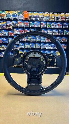 Carbon Fiber Steering Wheel Nissan 350Z Twill 245 + Gold/Pink Forged Carbon