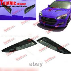 Carbon Fiber Twill Hood Vent Grille Air Duct Trim fo Hyundai Genesis Coupe 13-16